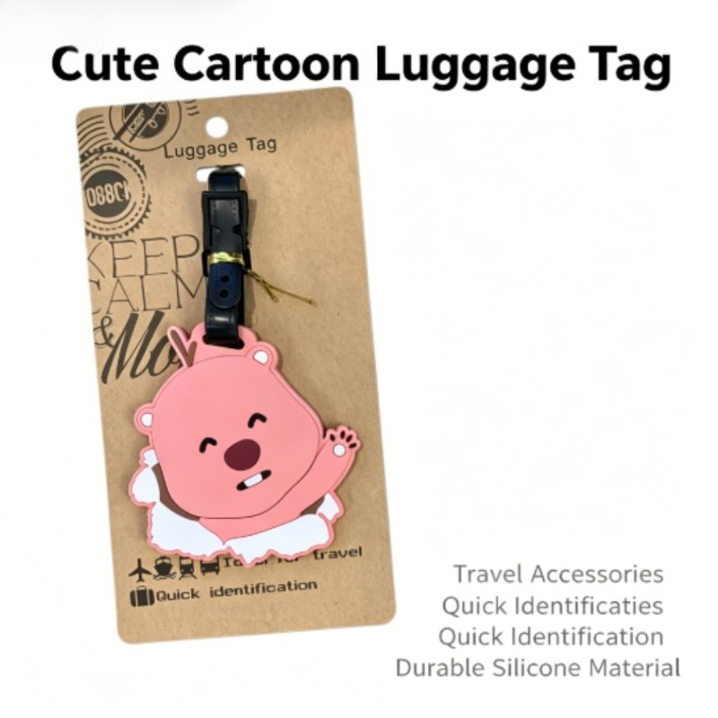 Travel Accessories With Kids - Kawaii Pororo Loopy Beaver Luggage Tag,