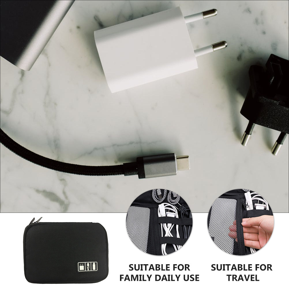 Travel Accessories Pouch - Digital Accessory Bag Waterproof Wear-Resistant 300D