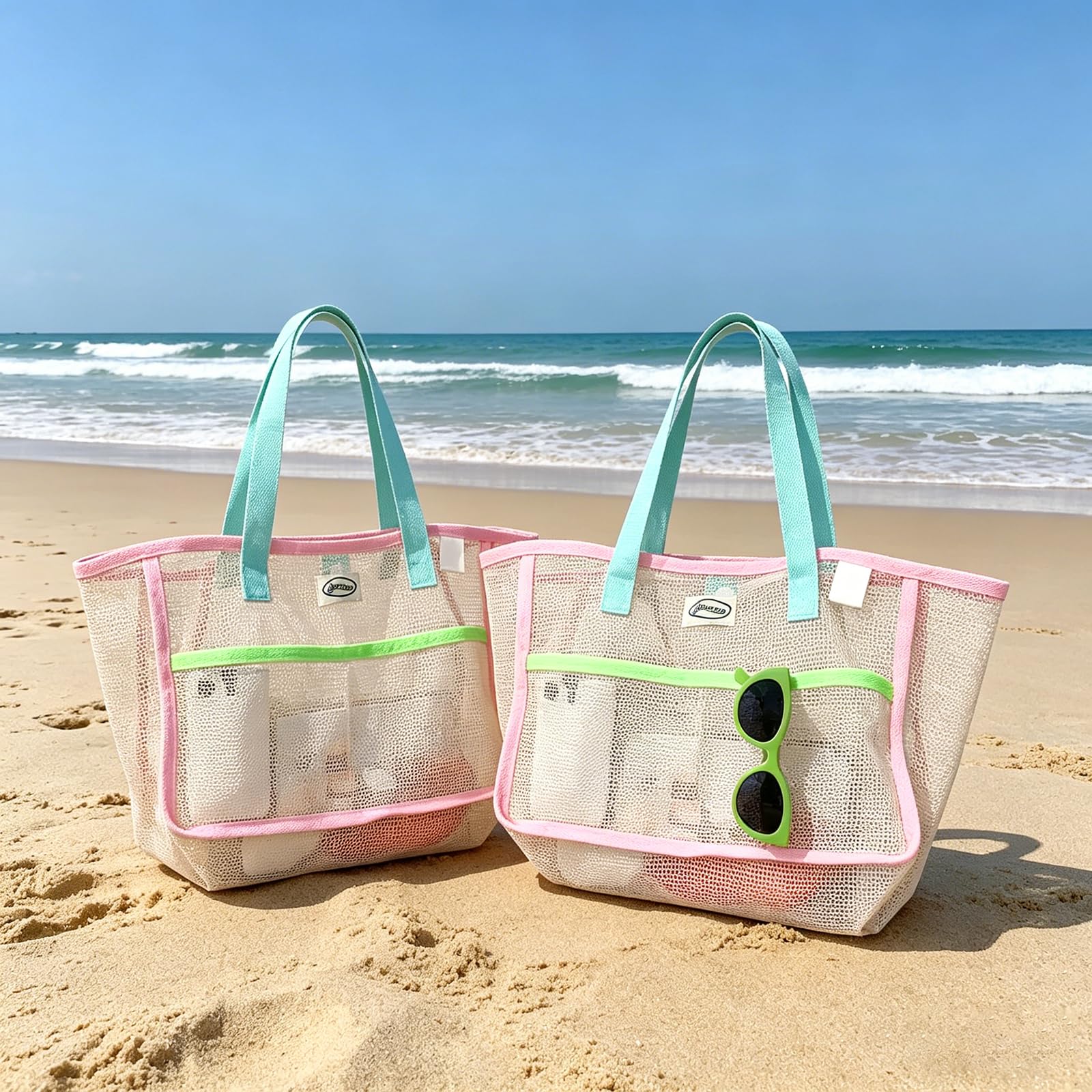 Travel Accessories Pouch - Beach Bags for Women Colorful Foldable