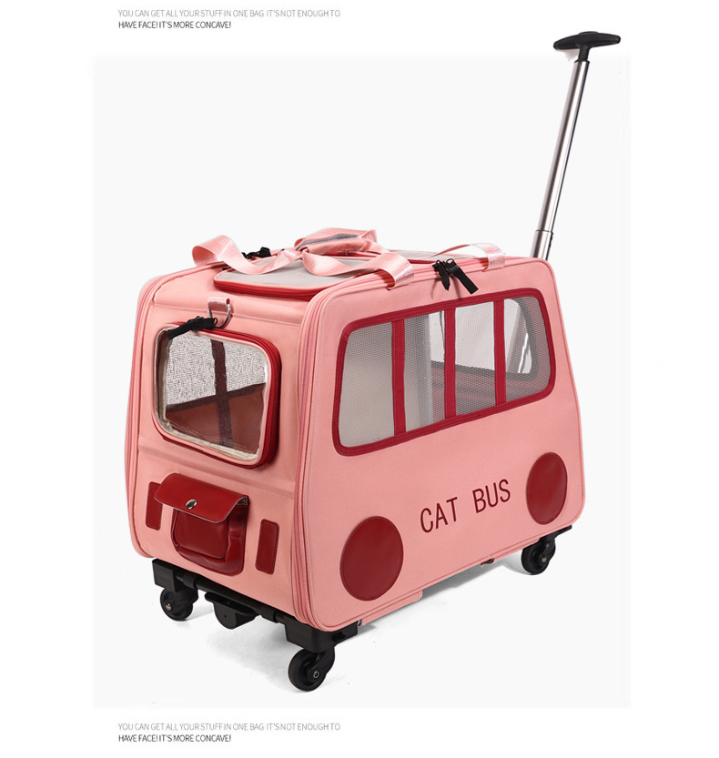Travel Accessories Logo - Multifunctional Pet Travel Trolley Case Portable