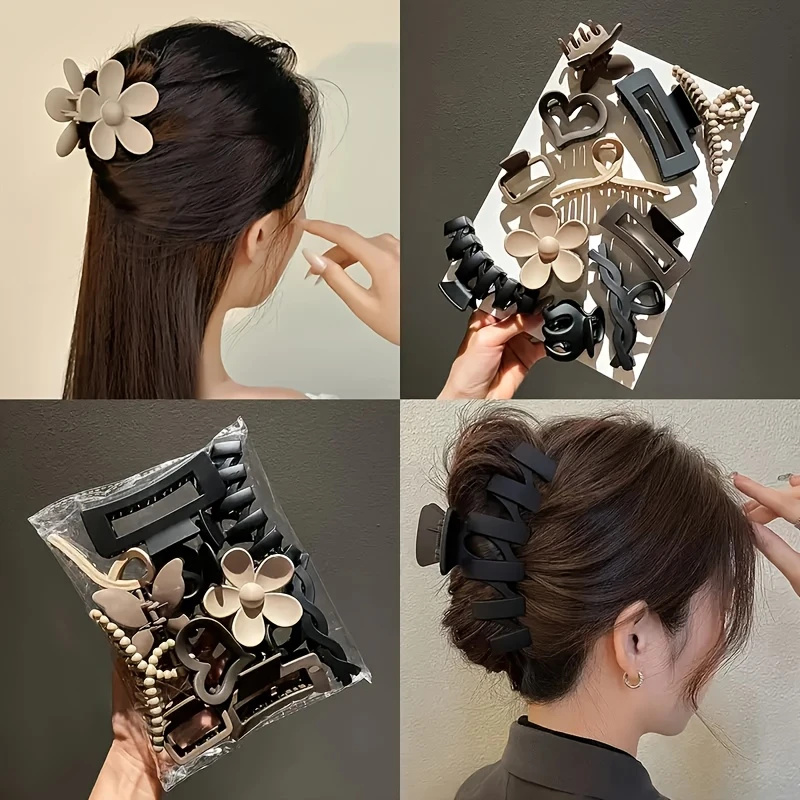 Travel Accessories Shops - 11Pcs Assorted Hair Claw Clips Versatile