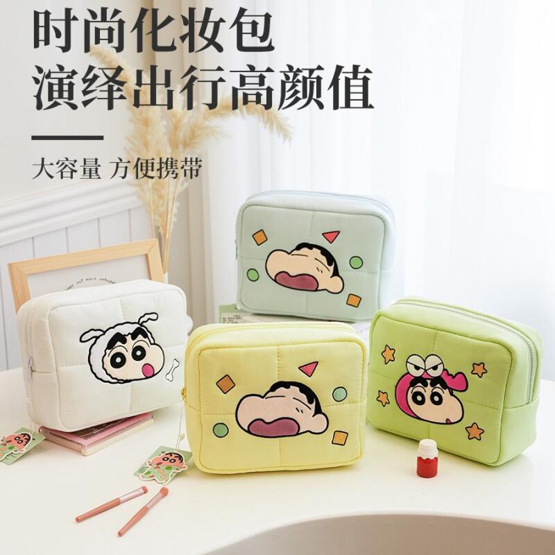 Travel Accessories For Japan Trip - Crayon Shin-Chan Puffy Cosmetic Bag Large