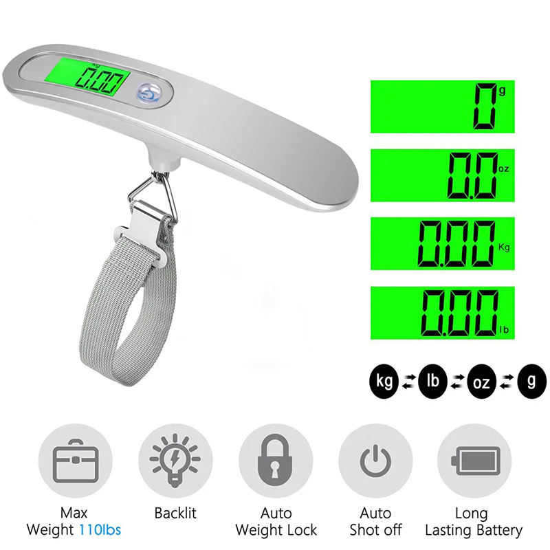 Travel Accessories Tech - 50kg/110 Pound Portable Hanging Electronic Luggage