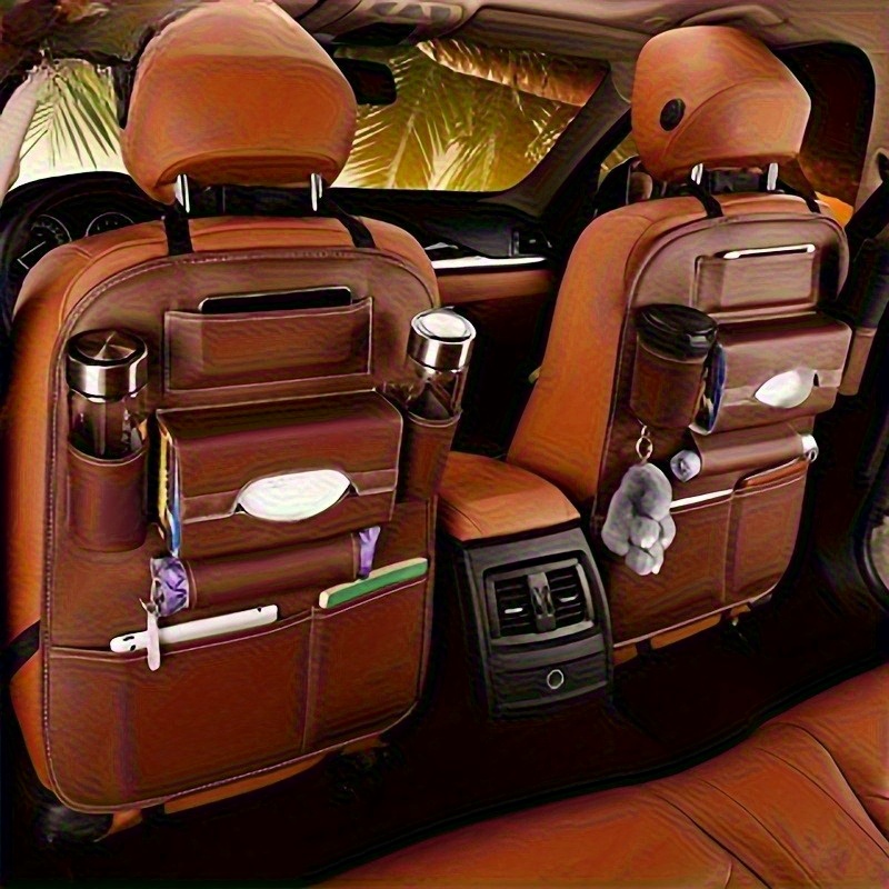 PU Leather Car Seat Organizer  - Car Seat Travel Bag recension och pris