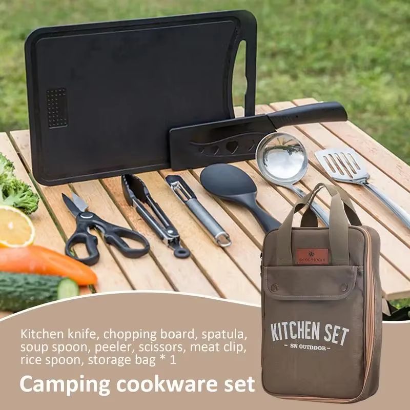8pcs Camping Kitchen Cookware  - Travel Kitchen Accessories recension och pris