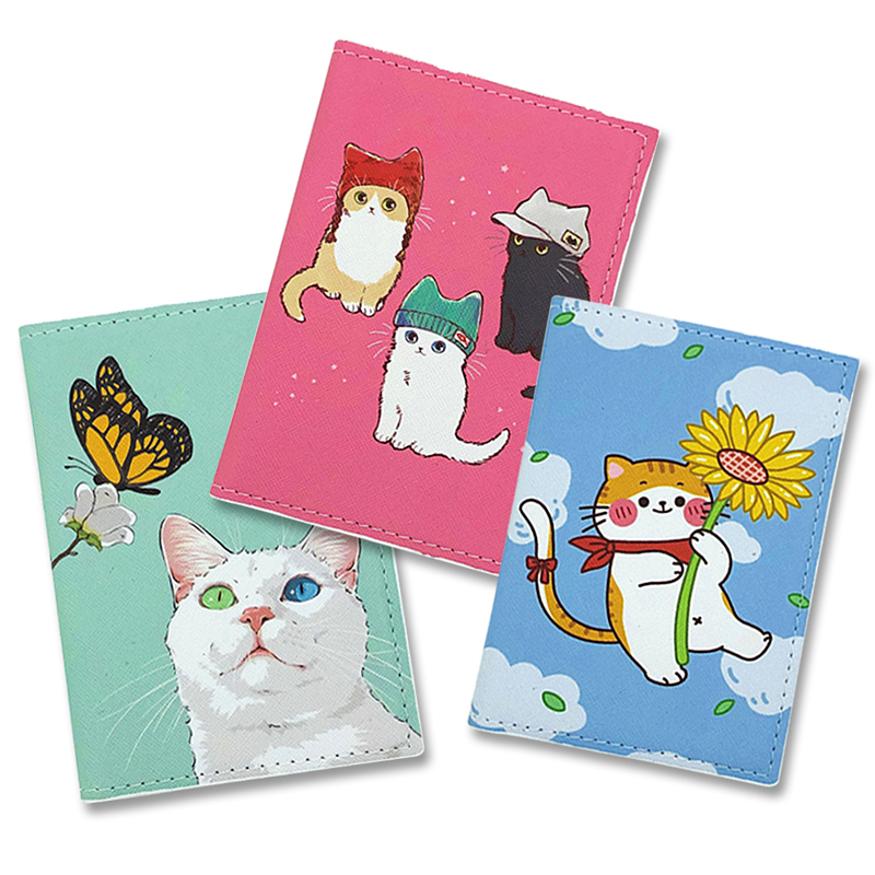 Cute Cat Pattern Passport Hold - Travel Accessories Overseas recension och pris