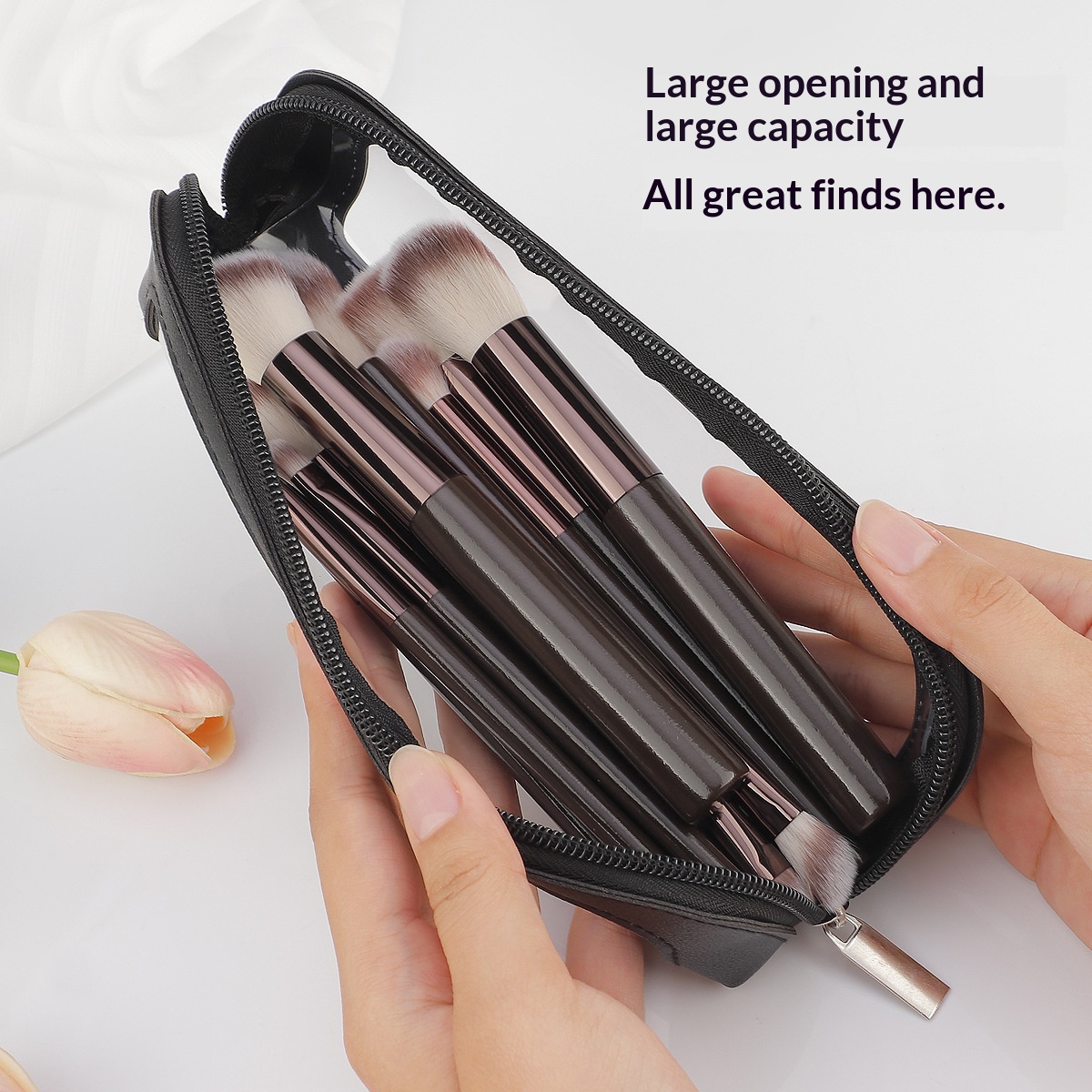 Small Clear PU Leather Travel  - Travel Accessories Pouch recension och pris