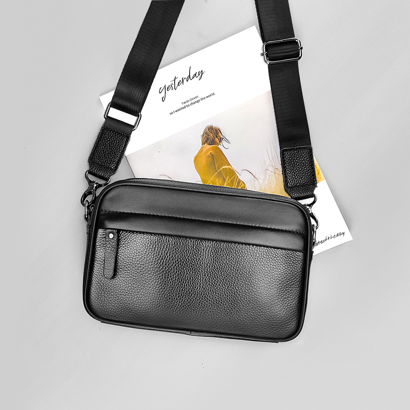 Men's Genuine Leather Shoulder - Travel Accessories Tech recension och pris