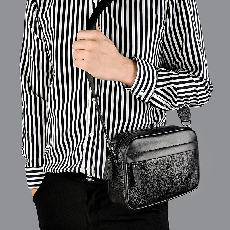 Men's Genuine Leather Shoulder - Travel Accessories Tech recension och pris