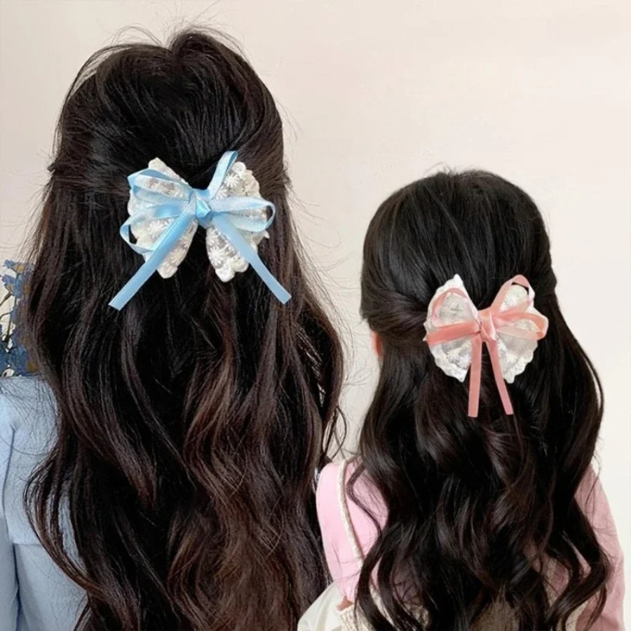 2pcs/set Cute Lace Bow Hair Cl - Travel Accessories With Kids recension och pris