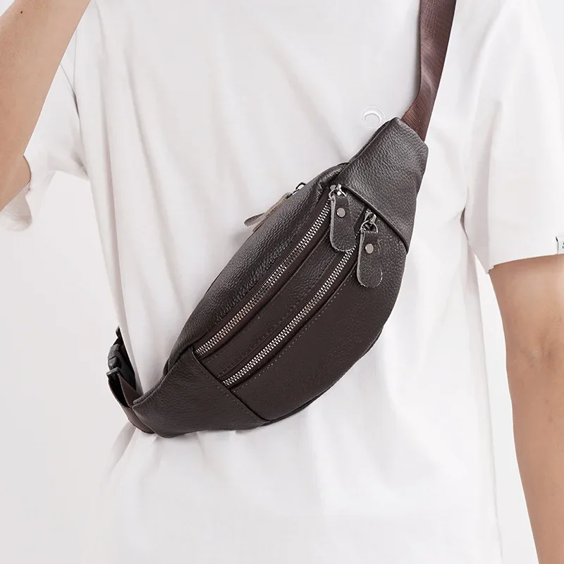 Genuine Leather Men’s Waist Ba - Travel Accessories Tech recension och pris