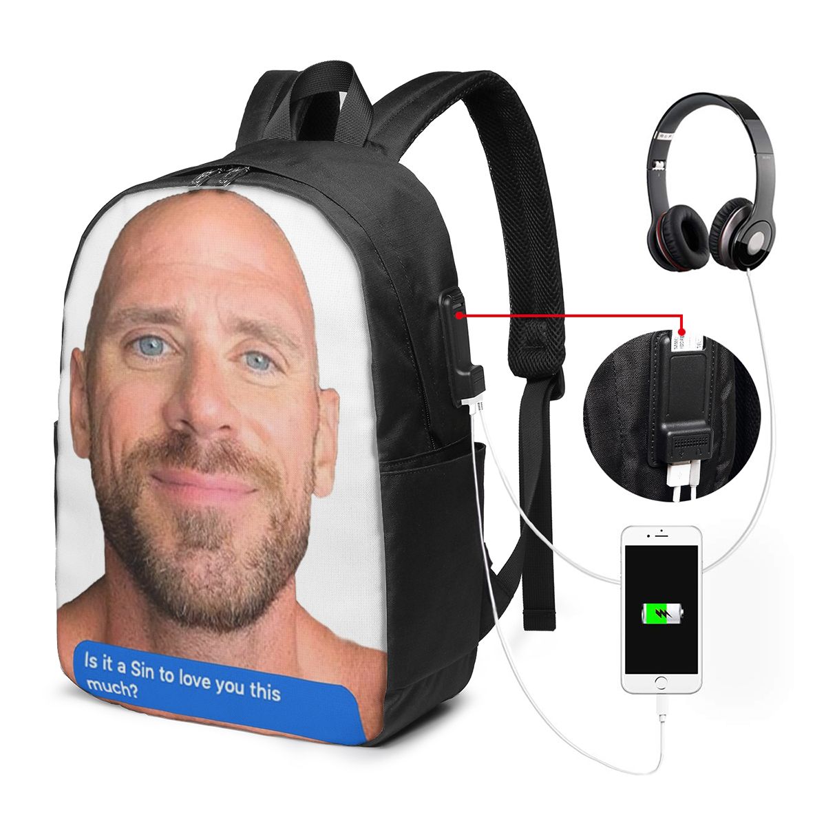 Johnny Sins Flirty Text Bubble - Travel Accessories For Men recension och pris