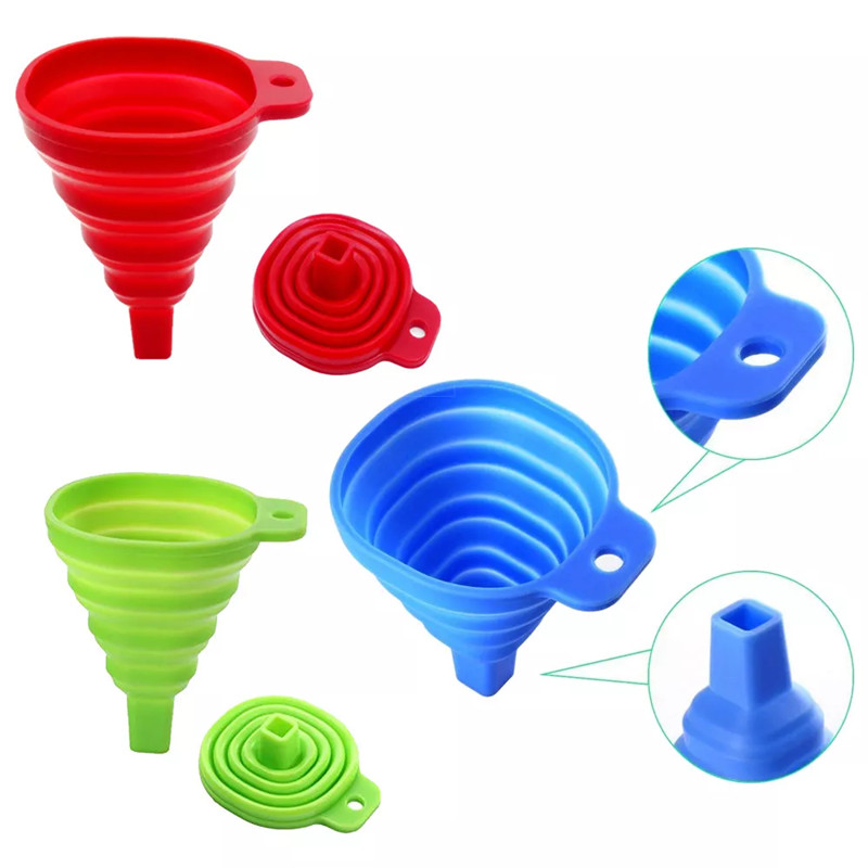 1PCS Foldable Funnel Silicone  - Travel Kitchen Accessories recension och pris