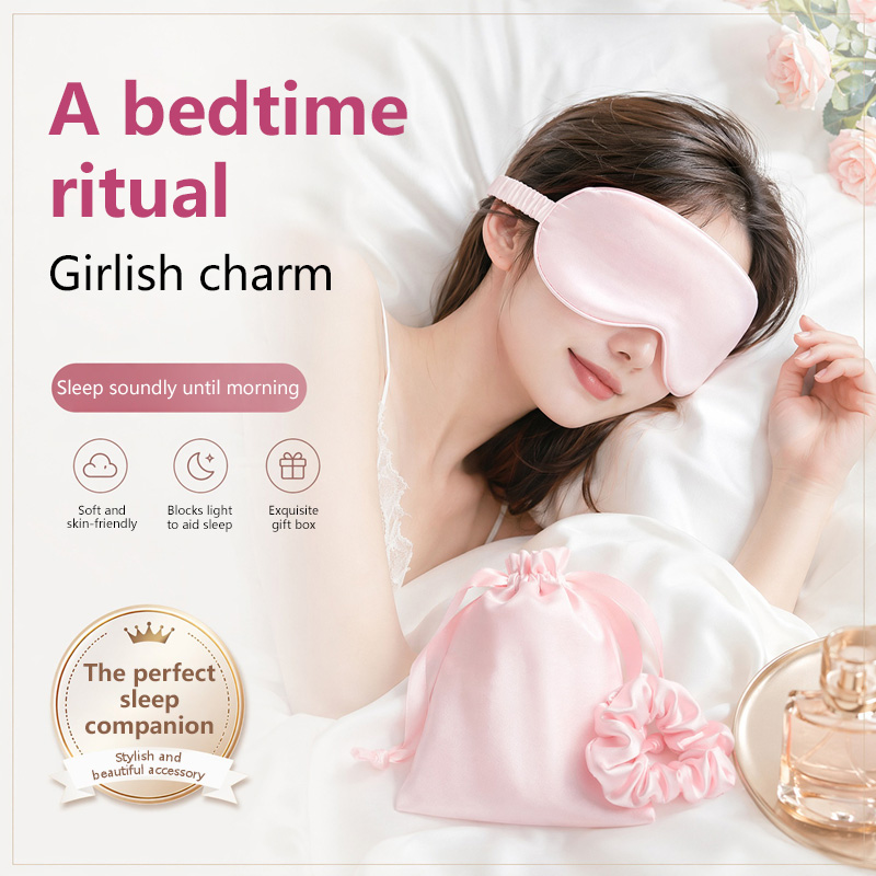 Silk Eye Mask 3Pcs Set Light B - Travel Packing Accessories recension och pris