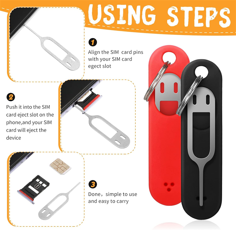 3PCS Anti-Lost Sim Card Eject  - Sim Card Holder Case recension och pris