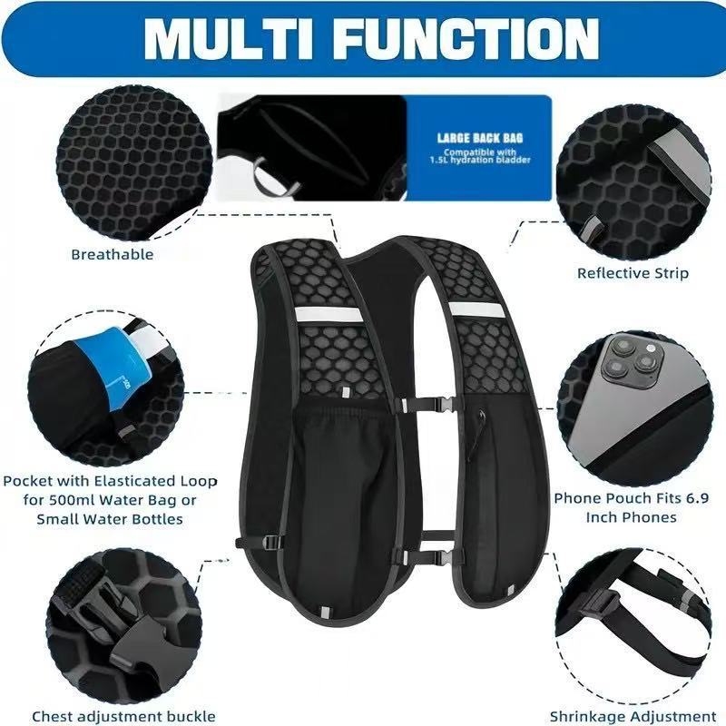 Unisex Running Vest Water-Resi - Hydration Pack Backpack recension och pris