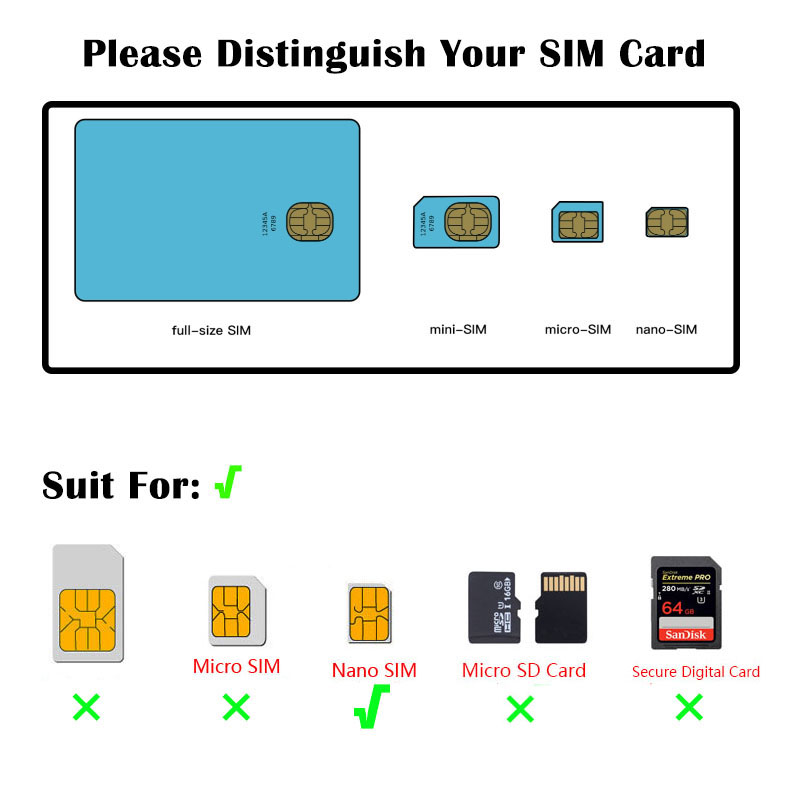 V4sim Cases Cartoon Nano Card  - Sim Card Holder Case recension och pris