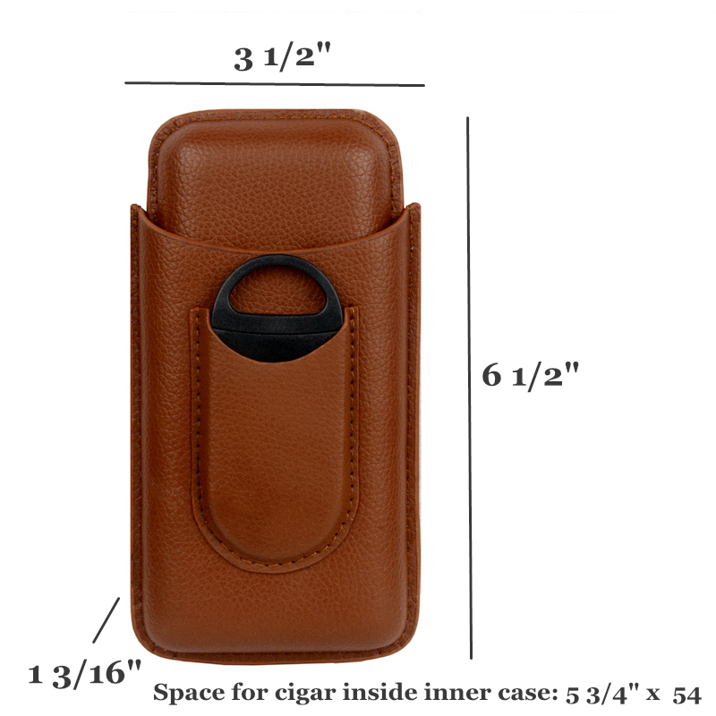 Leather Cigar Case Brown Cigar - Travel Accessories On Sale recension och pris