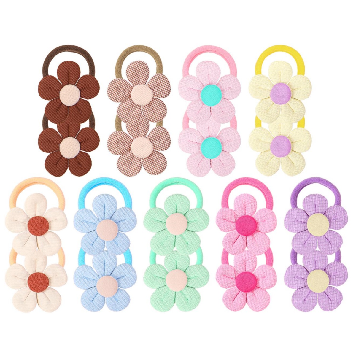 18pcs Sunflower Hair Ties Kids - Travel Accessories With Kids recension och pris