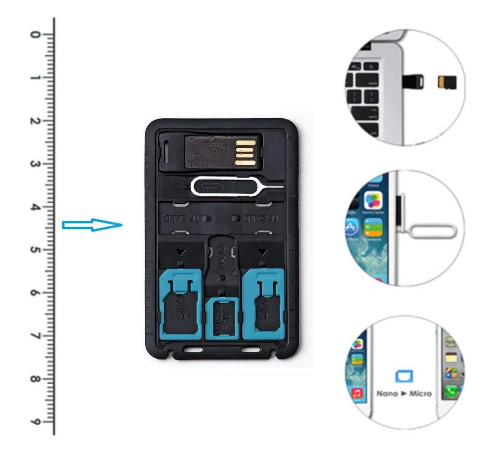 5 in 1 Universal Mini SIM Card - Sim Card Holder Case recension och pris