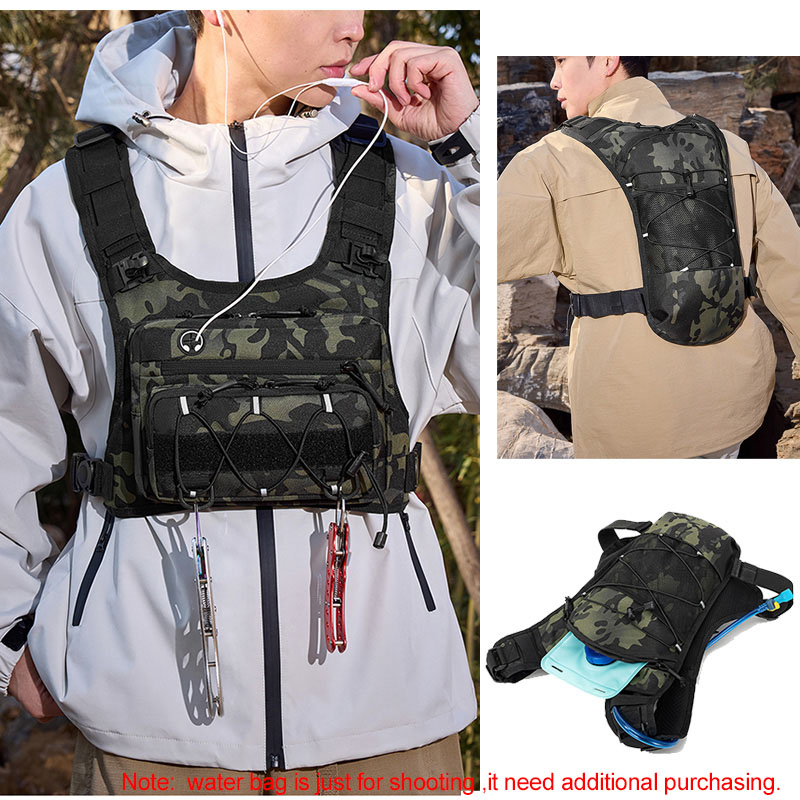 Tactical Bag Front Chest Rig V - Hydration Pack Backpack recension och pris