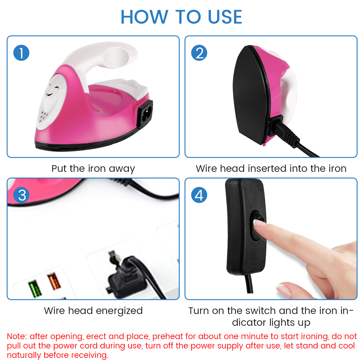 Mini Craft Iron Electric Iron  - Mini Iron Travel recension och pris