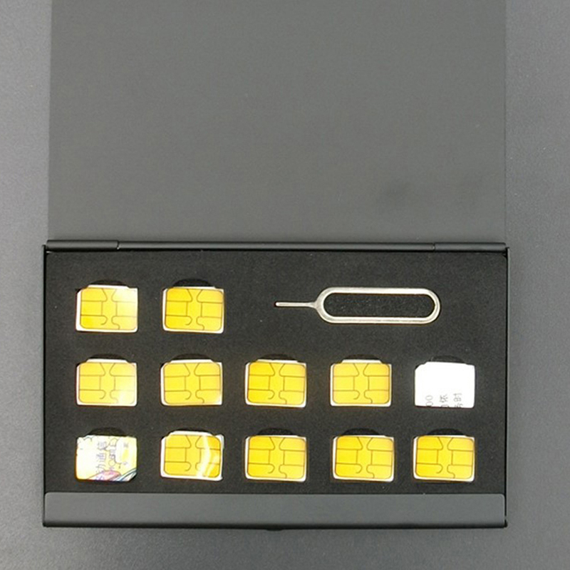 New 12-Slots-NANO+1-Slot-Card- - Sim Card Holder Case recension och pris