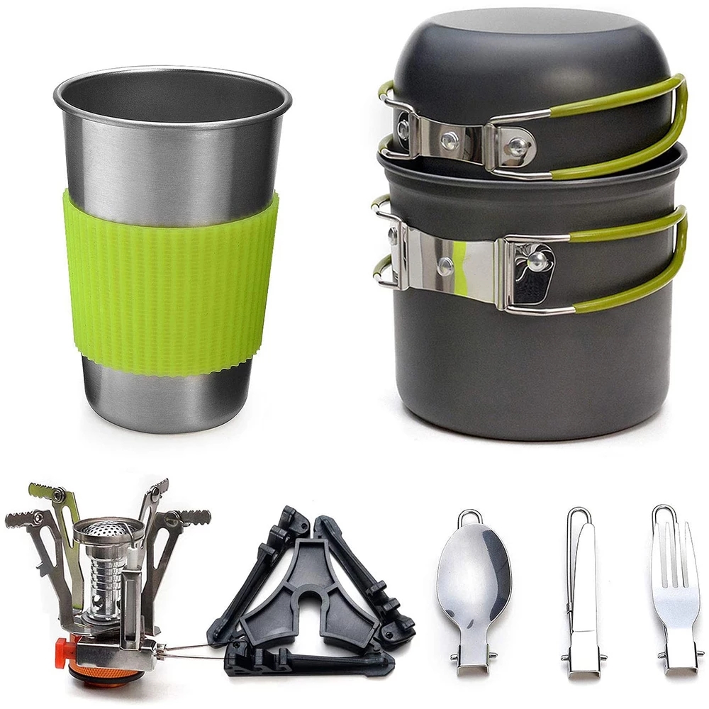Camping Cookware Kit with Stov - Travel Kitchen Accessories recension och pris