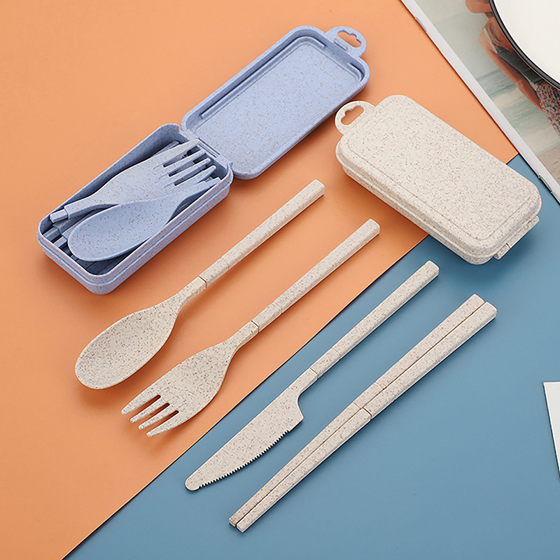 Portable Wheat Straw Fork Cutl - Travel Kitchen Accessories recension och pris